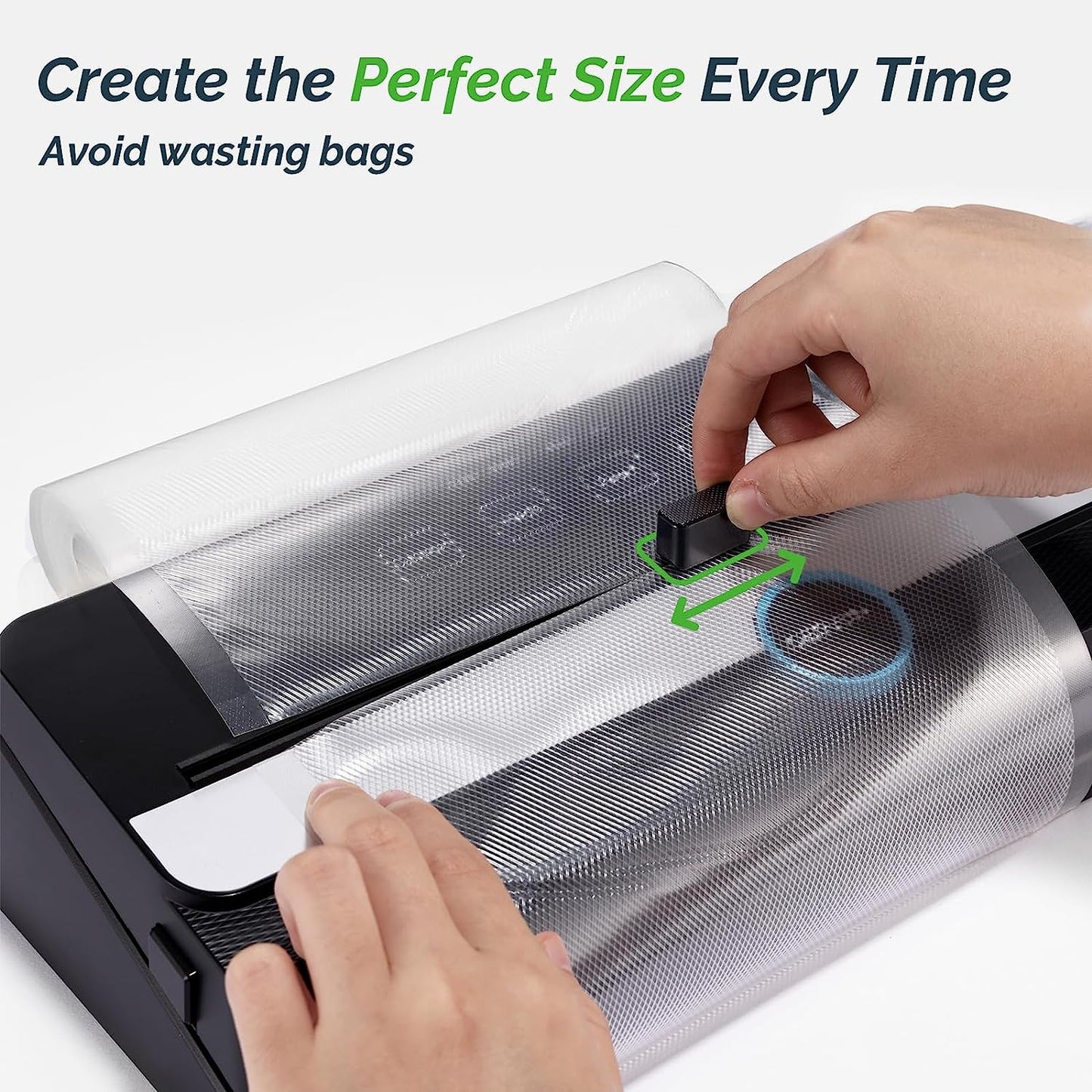 Vacuum Sealer Rolls - 2 Pack, 8" x 50' Food Storage Bags Compatible with All Vacuum Sealer Machines