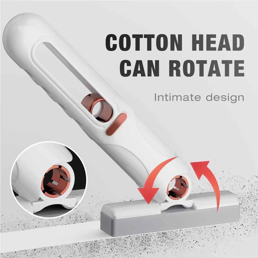 Mini Mop with Hand-Washable Head, Portable Self-Squeeze Design for Efficient Cleaning of Bathrooms and Kitchens
