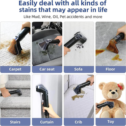 Portable Upholstery and Carpet Cleaner with Pet Stain Removal, 10.5Kpa Suction Power and 400W Motor