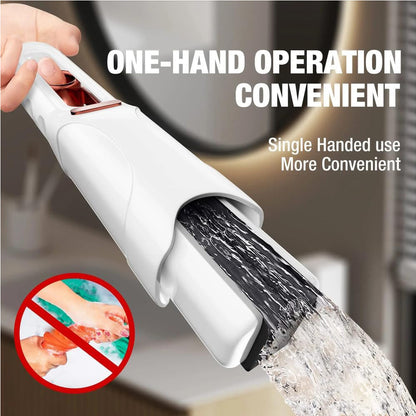 Mini Mop with Hand-Washable Head, Portable Self-Squeeze Design for Efficient Cleaning of Bathrooms and Kitchens