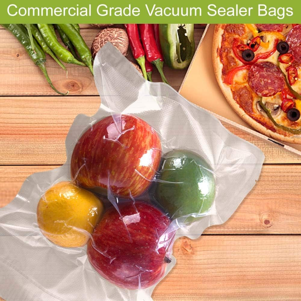 100 Quart 8 X 12 Inch Freezer Food Vacuum Sealer Storage Bags Size,Vac Seal a Meal Bags with BPA Free and Heavy Duty Sous Vide Vaccume Safe Precut Bag