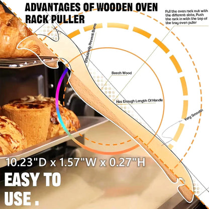 Oven Push Pull Tool Oven, Baking Tray Tool, Kitchen Multifunctional Push-Pull Rod, Non Scalding Hand Push-Pull Tool