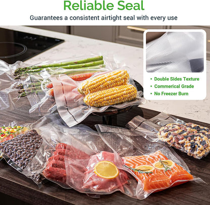 Vacuum Sealer Rolls - 2 Pack, 8" x 50' Food Storage Bags Compatible with All Vacuum Sealer Machines