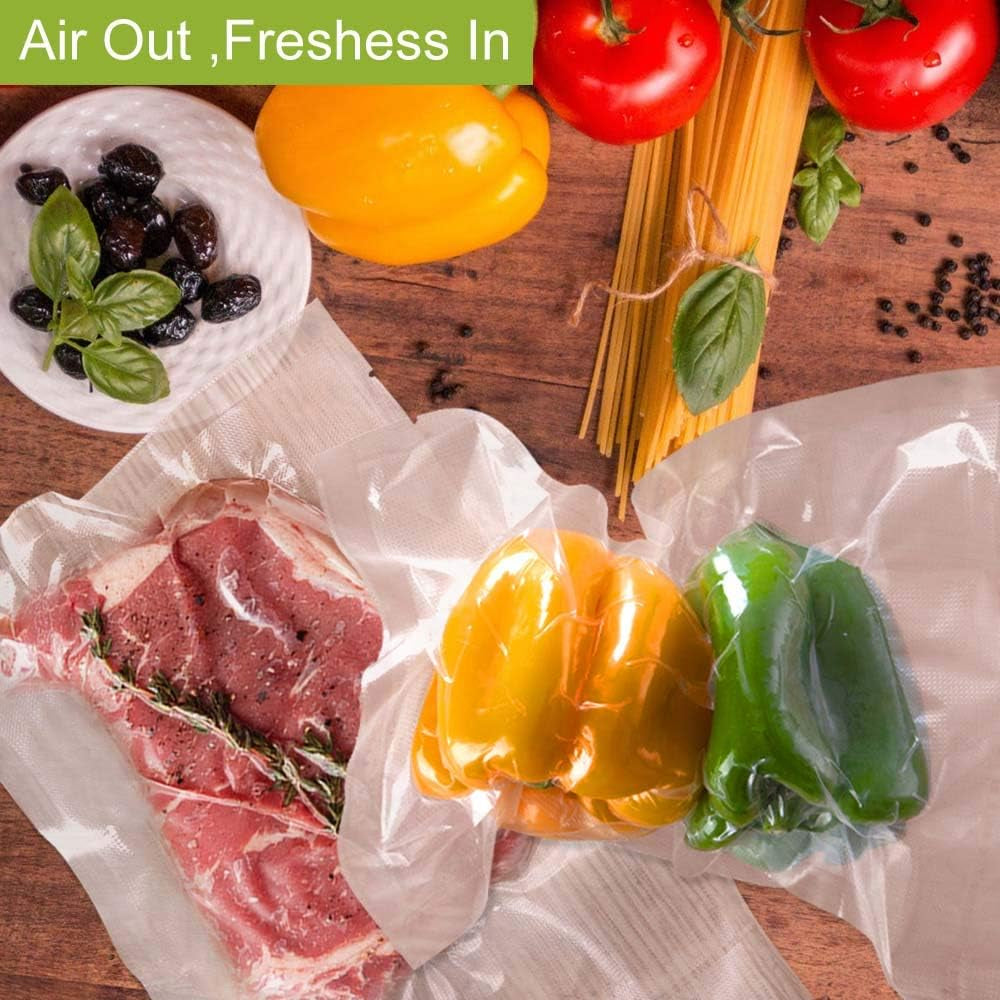 100 Quart 8 X 12 Inch Freezer Food Vacuum Sealer Storage Bags Size,Vac Seal a Meal Bags with BPA Free and Heavy Duty Sous Vide Vaccume Safe Precut Bag