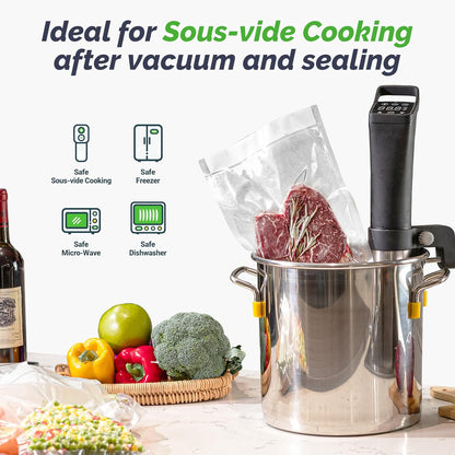 Vacuum Sealer Rolls - 2 Pack, 8" x 50' Food Storage Bags Compatible with All Vacuum Sealer Machines